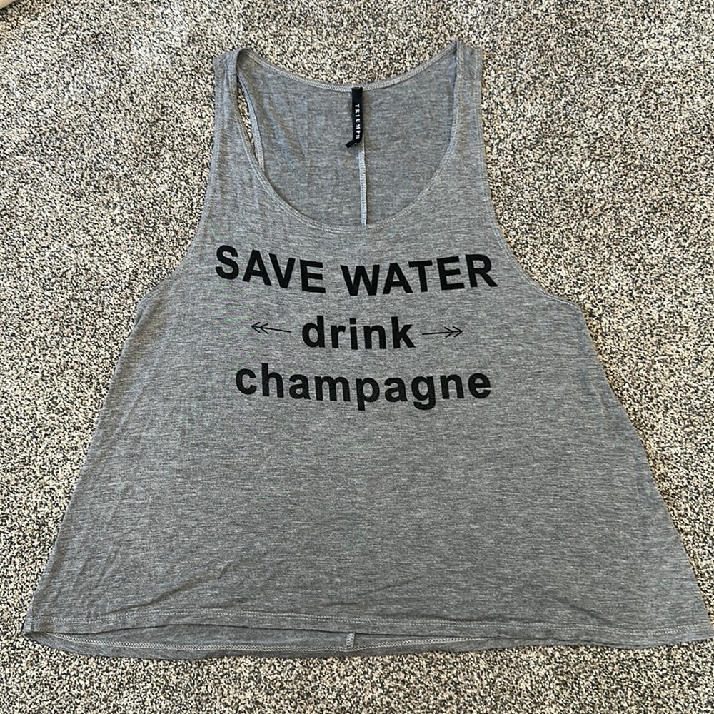 Save Water Drink Champagne Tank Top